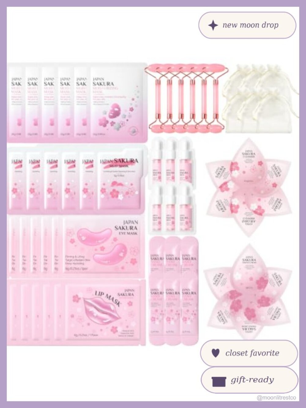 60PC Girls Spa Party Supplies Sleepover Facial Kit Gift Set